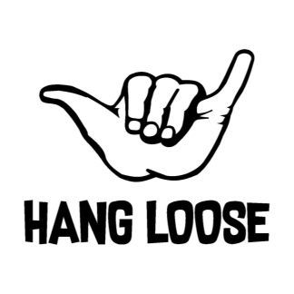 Hang Loose sticker decal