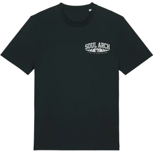 College T-Shirt Black Front