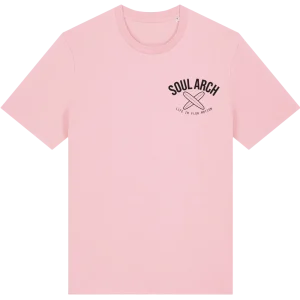Crossed Boards Pink T-Shirt Front