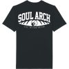 college black t shirt back
