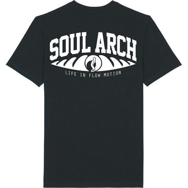 college black t shirt back