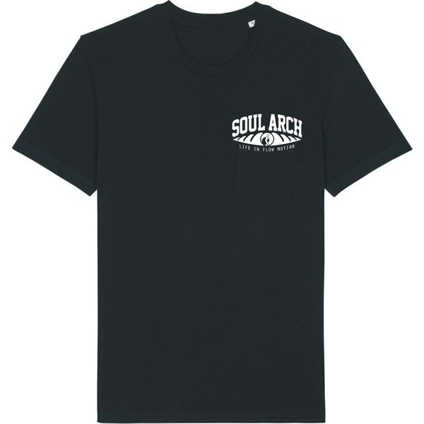 college black t shirt front