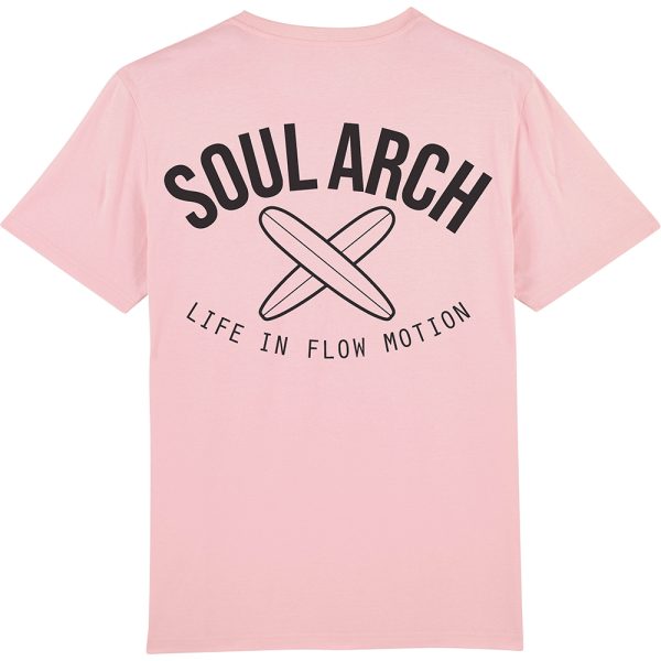 womens cross boards pink t shirt back