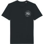 round breast black t shirt