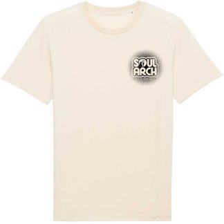 halftone logo natural t shirt