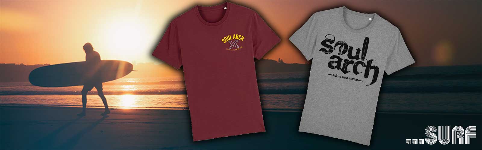 Soul Arch surfing and beach wear apparel