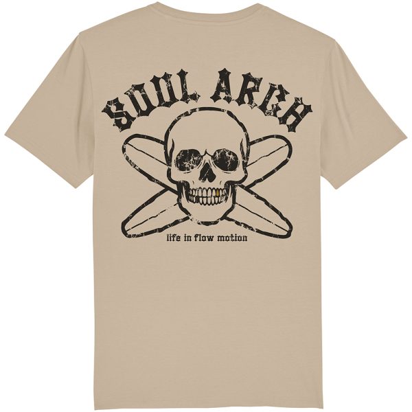 skull & cross boards desert dusk t shirt back