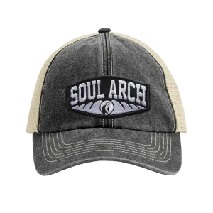 Sennen Vintage Black Trucker Cap Front