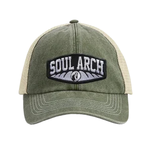 Sennen Vintage Olive Trucker Cap Front